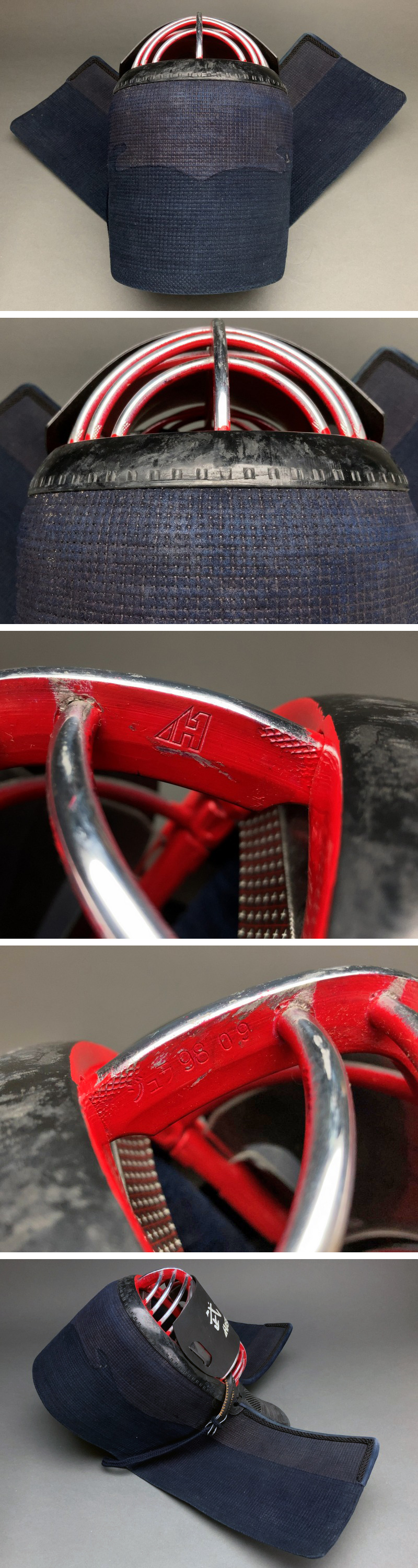 n653 剣道防具 面 HASEGAWA 武楯 手刺1.2分 剣道【白蓮】08